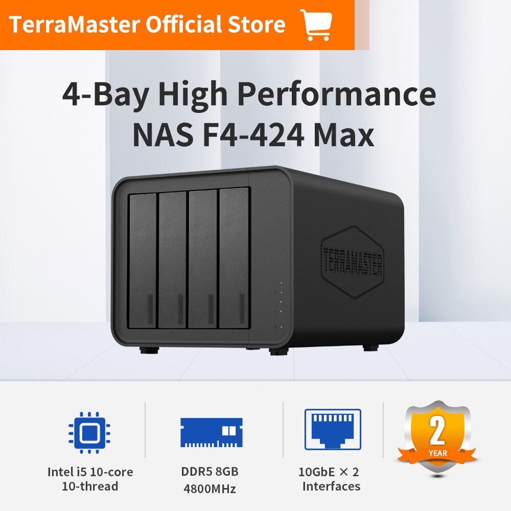 N5095 CPU 2.5GbE NAS TERRAMASTER T9-423 9-Bay NAS Storage - Quad-Core N5095  CPU With 8GB RAM For Small Business T9-423 Small Business Server