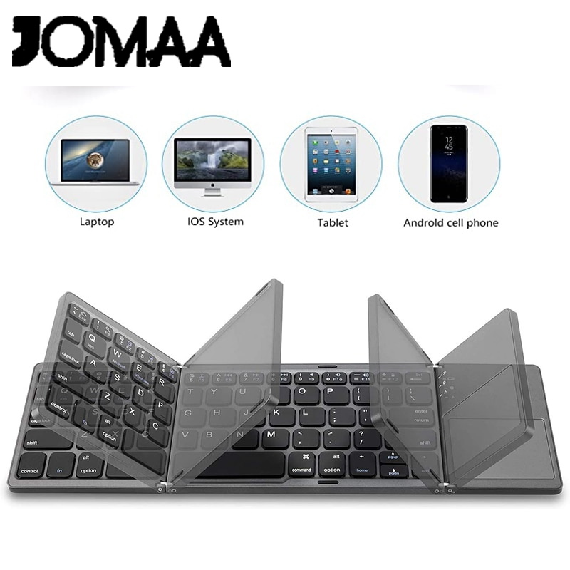Joa Rechargerable Bluetooth mini di động bàn phím kèm bàn di chuột Chuột cho máy tính Android Máy tính bảng