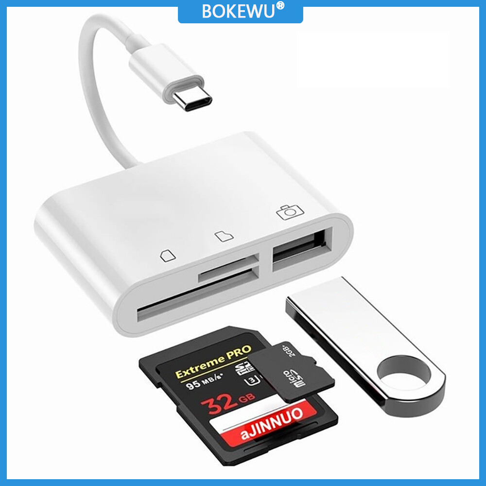 Bokewu đầu đọc thẻ usb type c bộ chuyển đổi otg đầu đọc thẻ micro usb sd/tf cáp truyền dữ liệu đầu đọc đĩa u