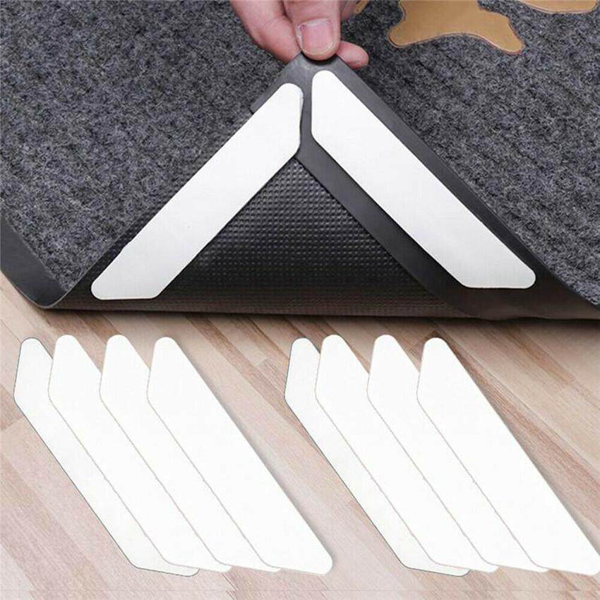 8 Anti Curling Rug Grips Carpet Gripper Non Slip Pads For Wooden