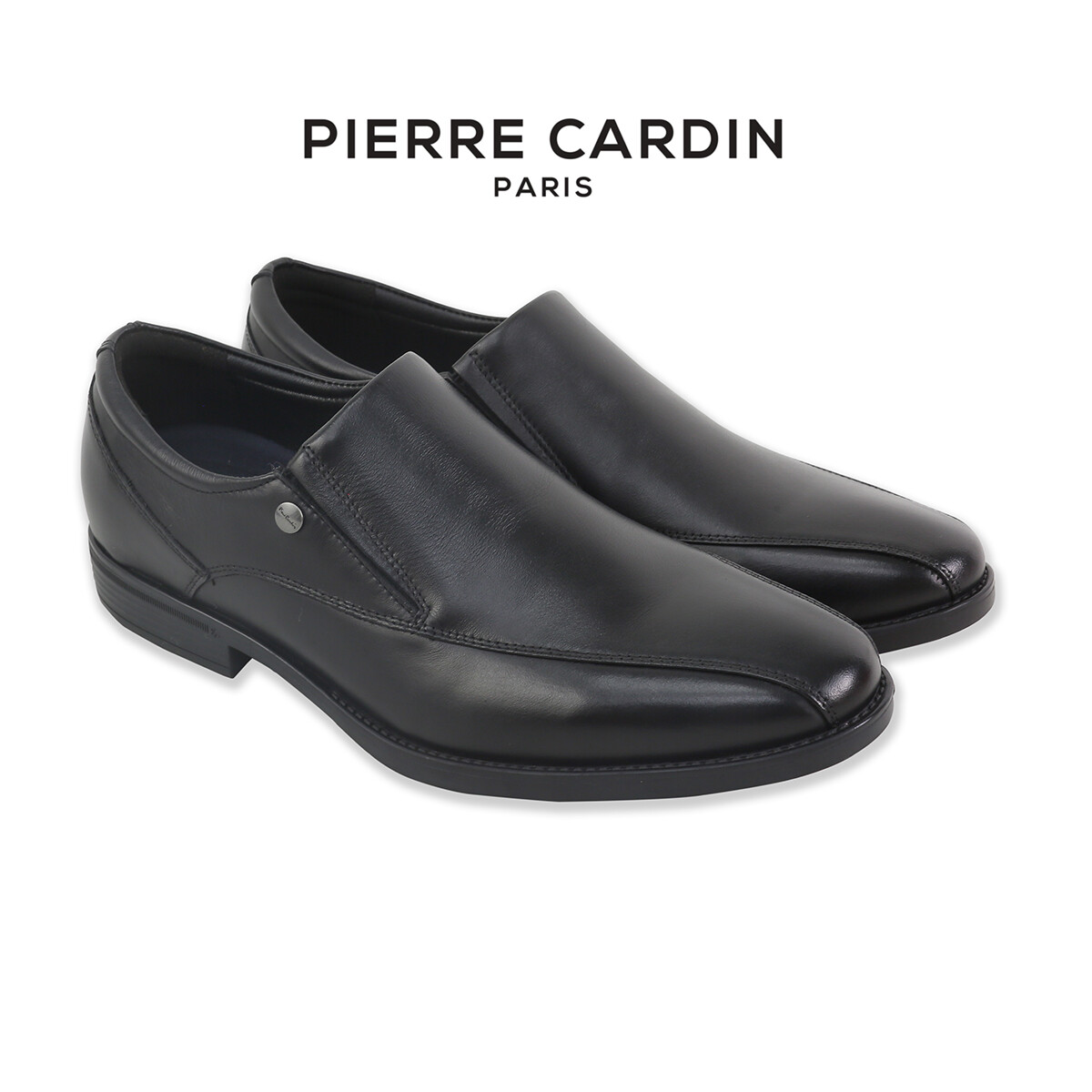 Pierre Cardin Men Microfiber Formal Slip-On Shoes Black