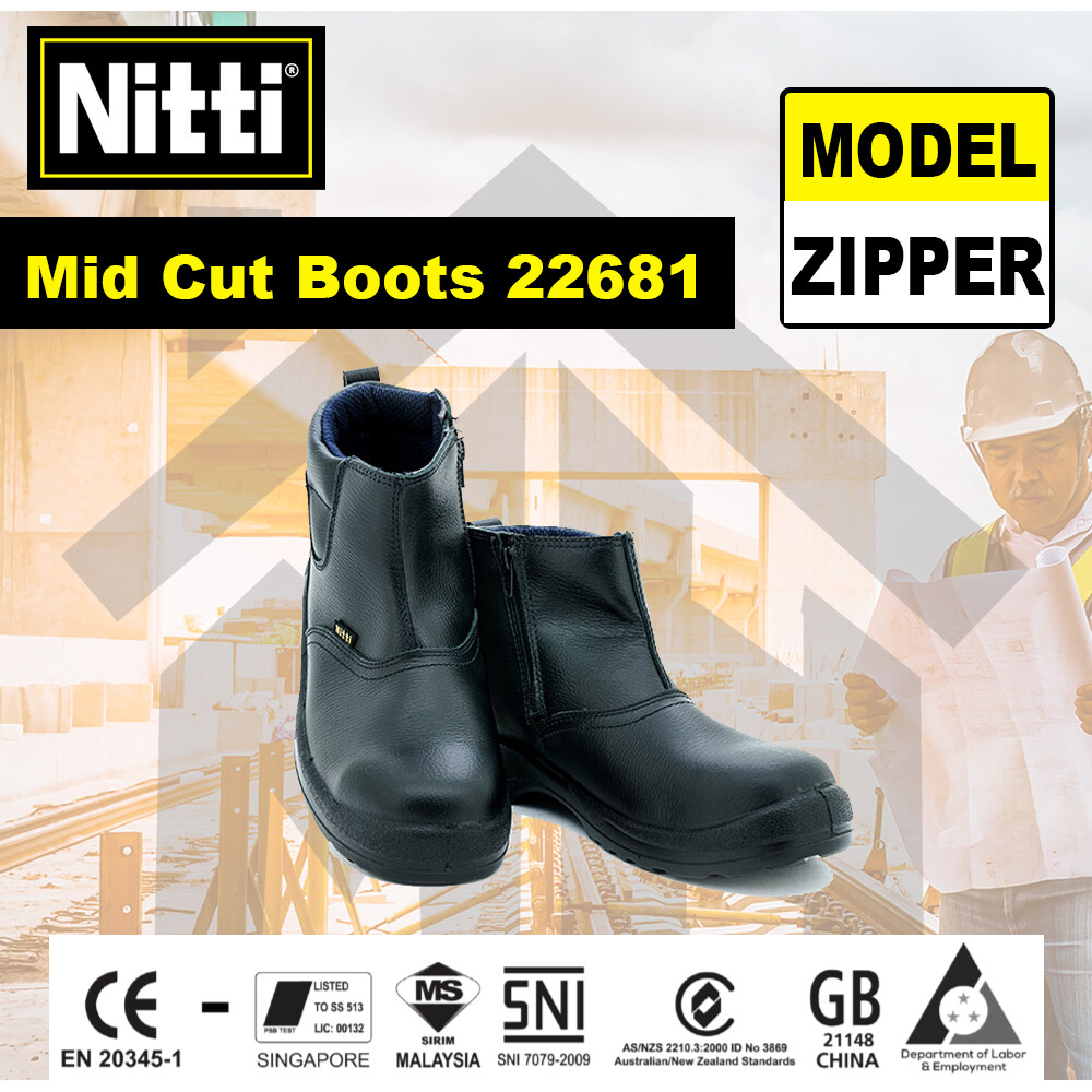 NITTI HIGH CUT SLIP-ON SAFETY SHOES BOOTS (23281) Slip Resistant