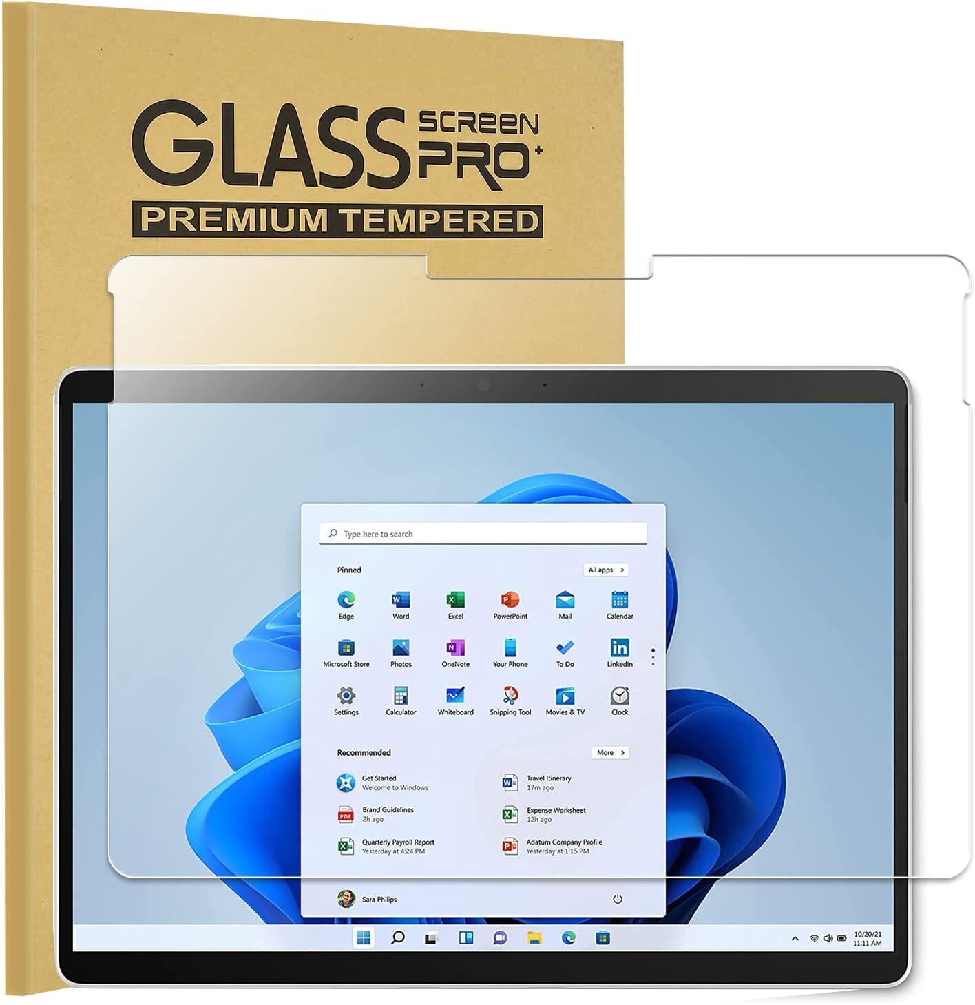 Miếng dán màn hình kính cường lực cho Microsoft Surface Pro 9 / Pro 8/x Pro 7, HD trong suốt độ cứng 9H chống xước