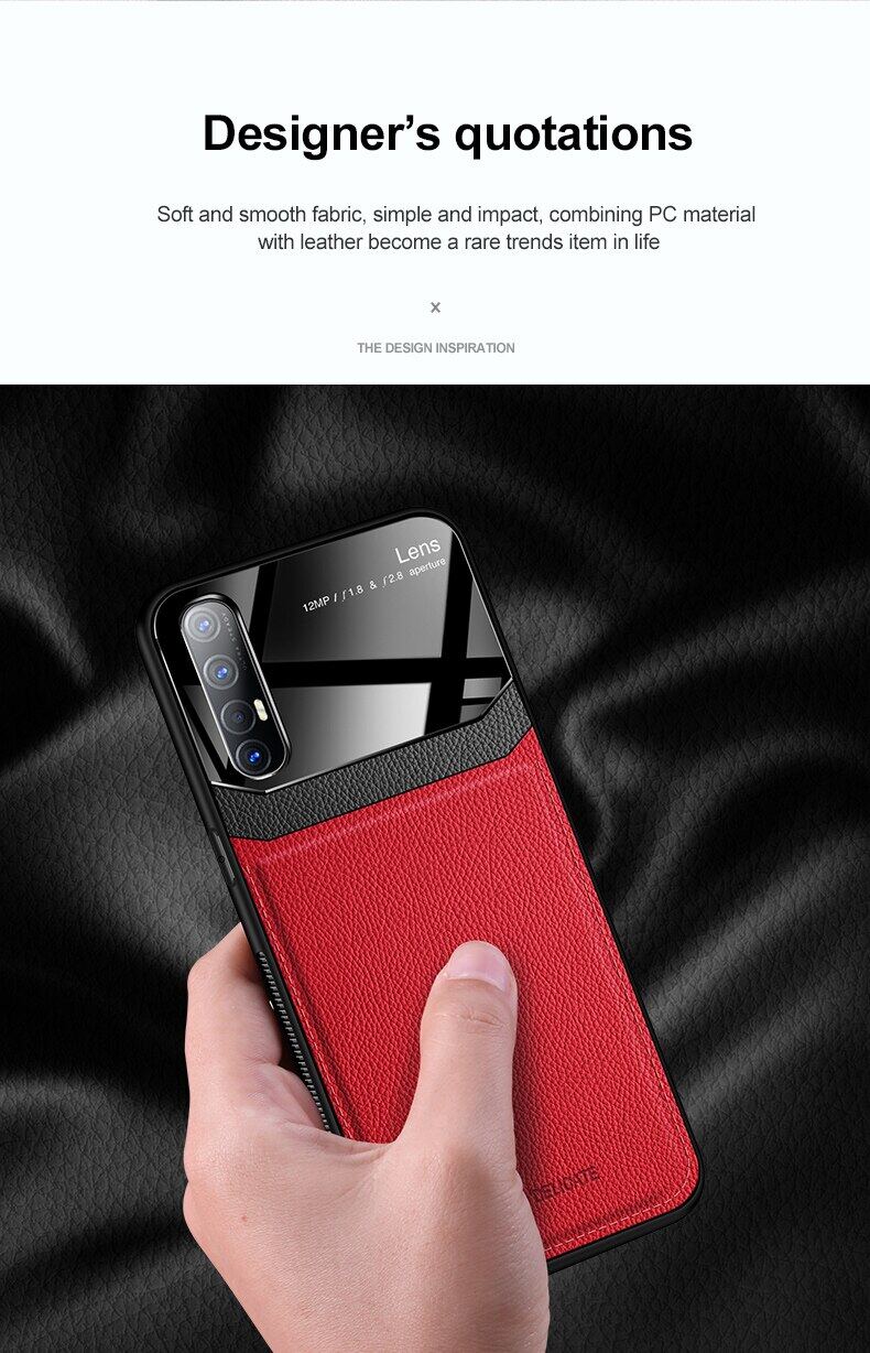 XUANYAO Cases For OPPO Reno3 Case Hard Leather Plexiglass Cover For OPPO Reno3 Pro Case Slim Silicone Soft Frame Acrylic Cover (4)