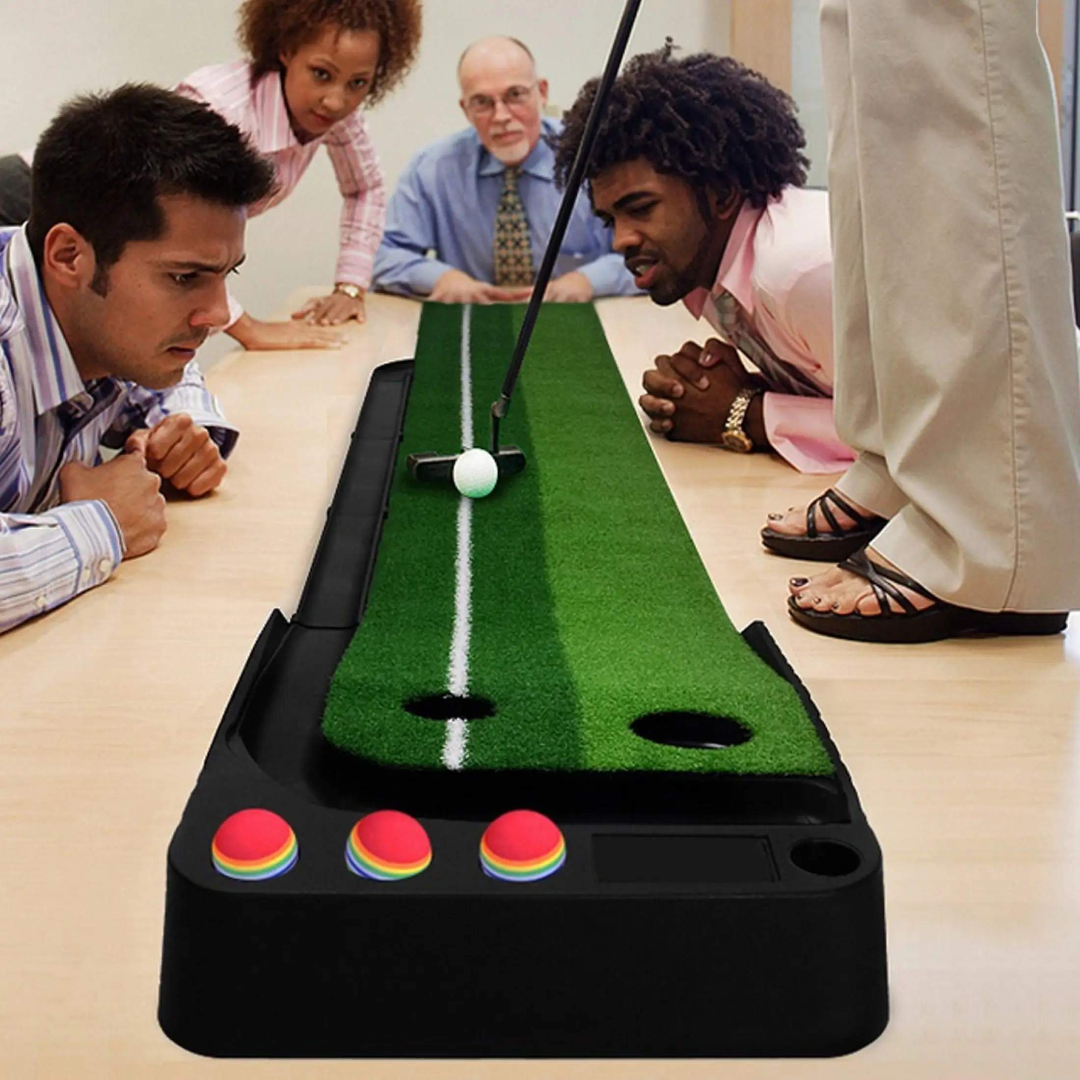 putting mat with ball return