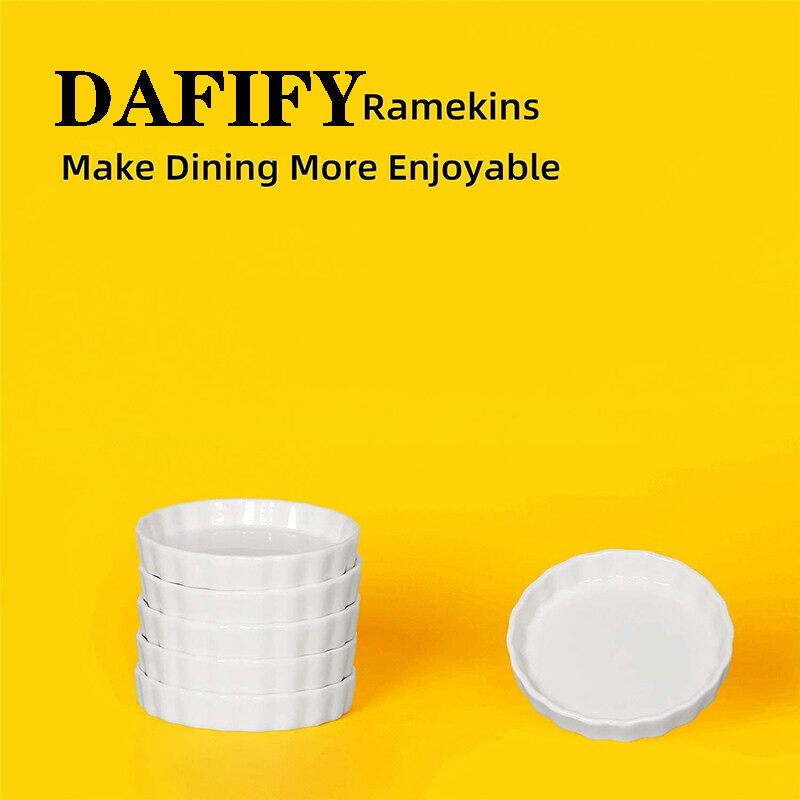 DAFIFY 4pk Ceramic Bakeware Dishes 5" Round Baking Nonstick Pizza Pan ราคา 495 บาท*ส่งฟรี
