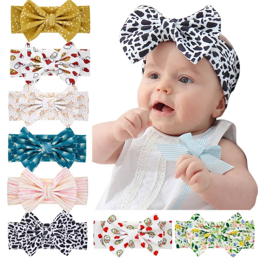 baby girl big bow headband