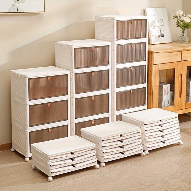 1pcshoe Tủ lưu trữ, nhà hộp giày có thể gấp gọn, hộp lưu trữ giày, tủ giày trong suốt, tủ trưng bày, lưu trữ không gian tiết kiệm kệ