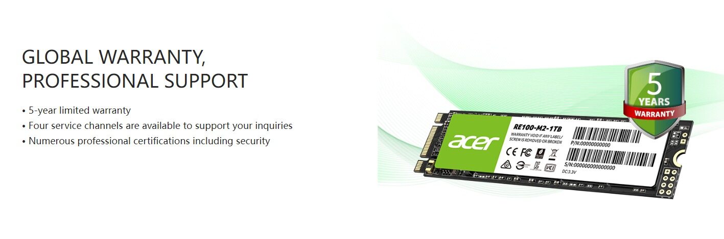 Acer RE100 M.2 SATA SSD 128GB 256GB 512GB – Internal Solid State