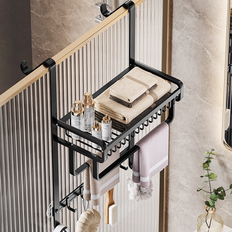 Gambar Towels and receive integrated frame from punching shelf space aluminum bathroom shower bathroom toilet mounts