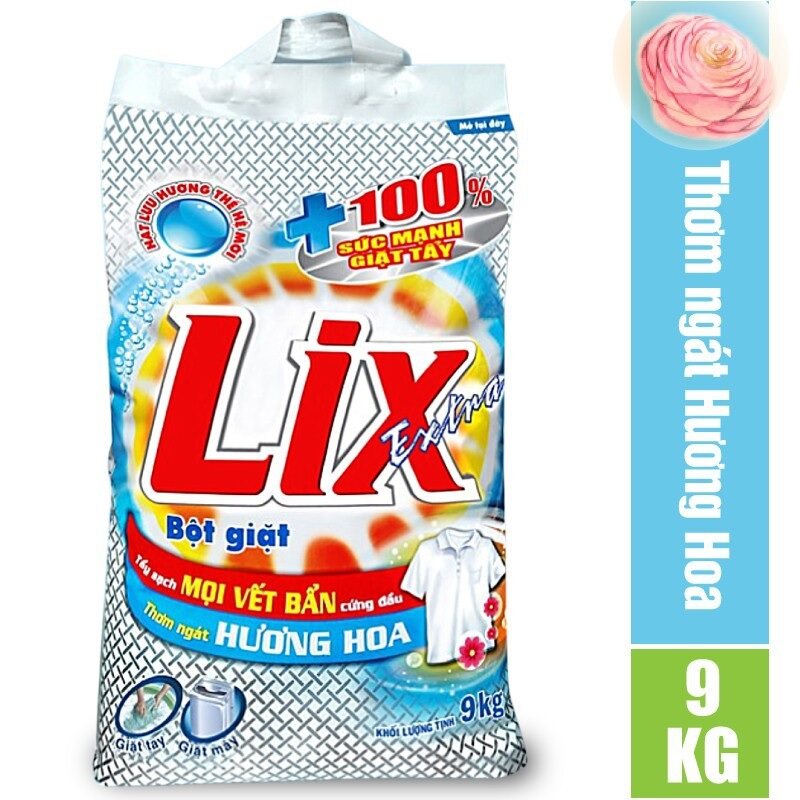 Bột giặt LIX Extra Hương hoa 9KG 3