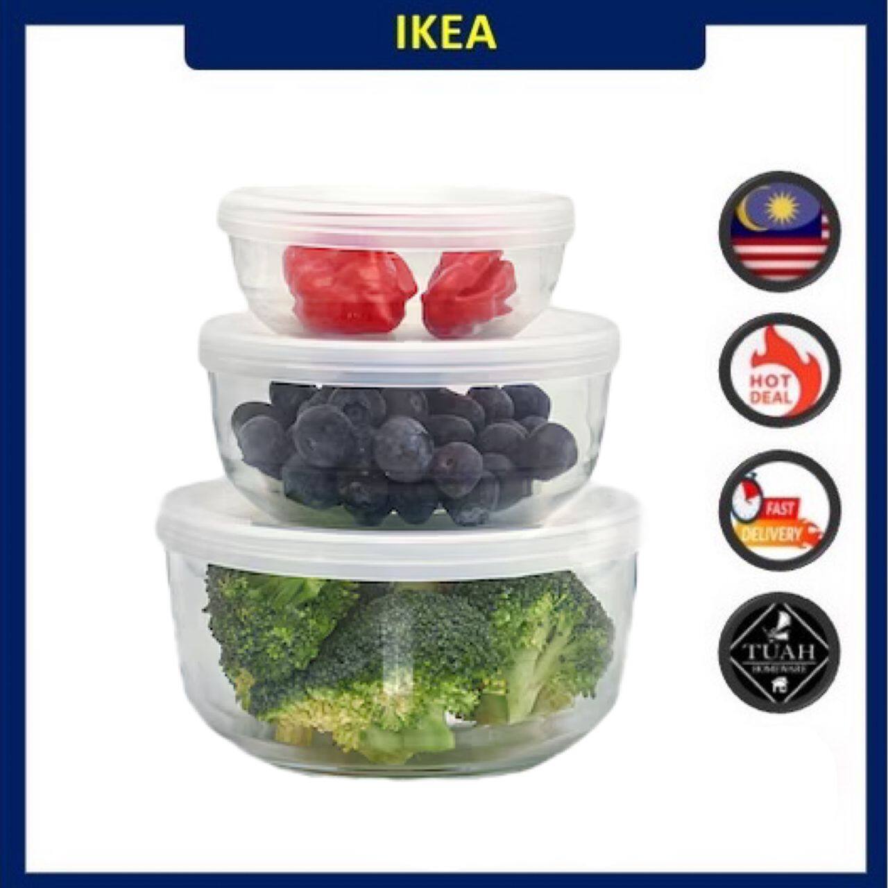 IKEA BESTÄMMA BESTAMMA Food Container With Lid (Set Of 3) Set Of