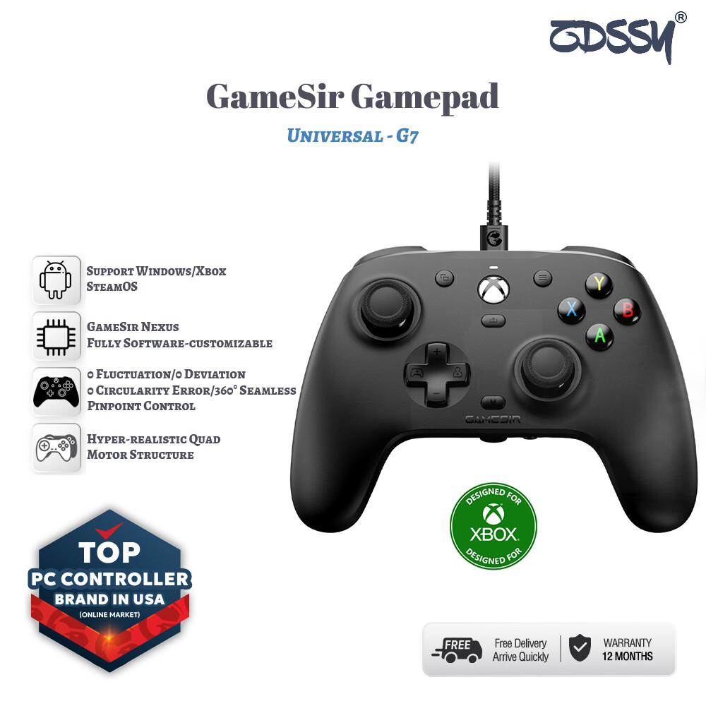 Zdssy gamesir g7 xbox điều khiển chơi game gamepad có dây đối với xbox series x, xbox series s, xbox one, alps joystick pc, có thể thay thế tấm