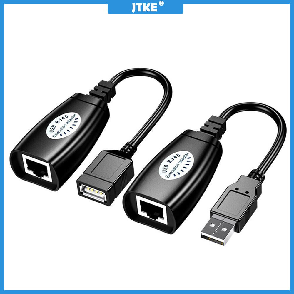 Bộ Điều Hợp Mở Rộng Mở Rộng JTKE USB 2.0 Nam & Nữ Lên Đến 150ft Sử Dụng Cáp Lặp Ethernet Mạng Lan CAT5/CAT5E/6