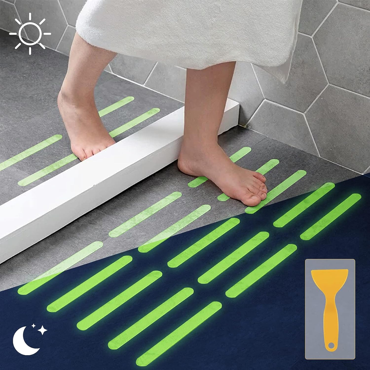 Chống trượt miếng dán bồn tắm, bồn tắm chống trượt dán và dính decals Dải an toàn cho bồn tắm, sàn nhà tắm, cầu thang, thang