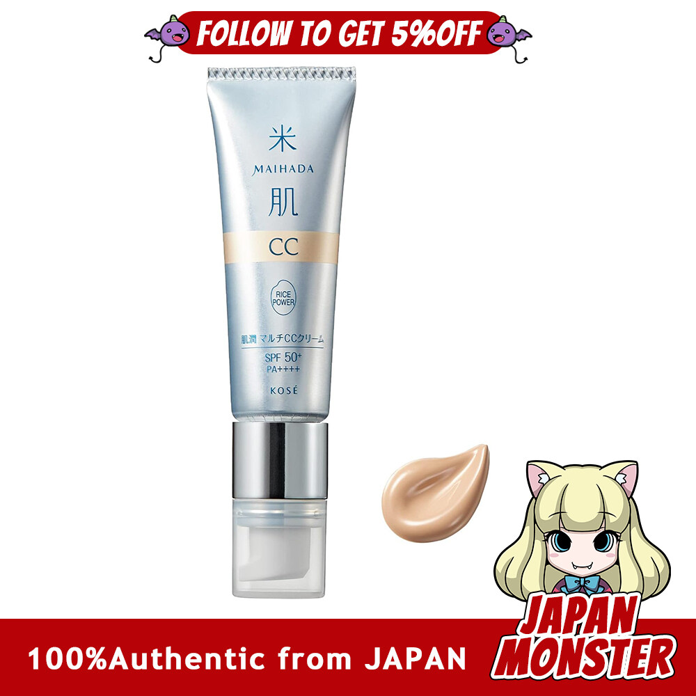 Kose Maihada Skin Moisturizing Multi CC Cream SPF50+ PA++++ 30mL Rice Power No.7 00 Light Beige Japan