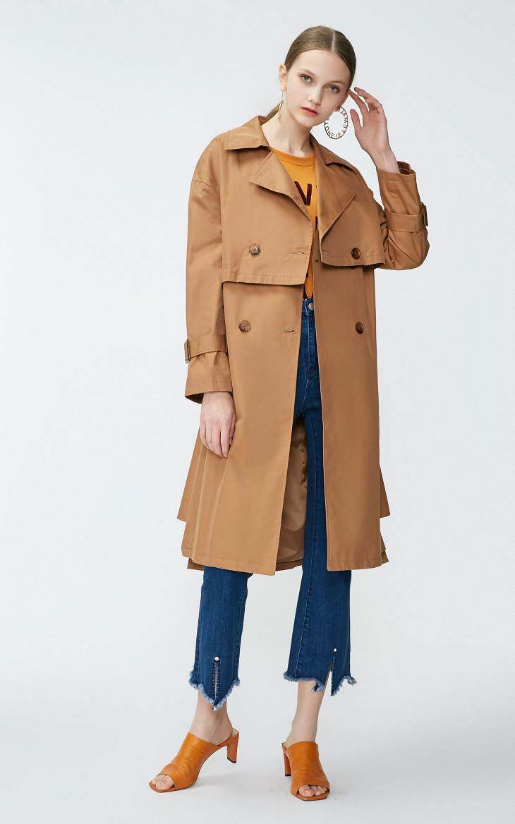 vero moda double breasted trench coat