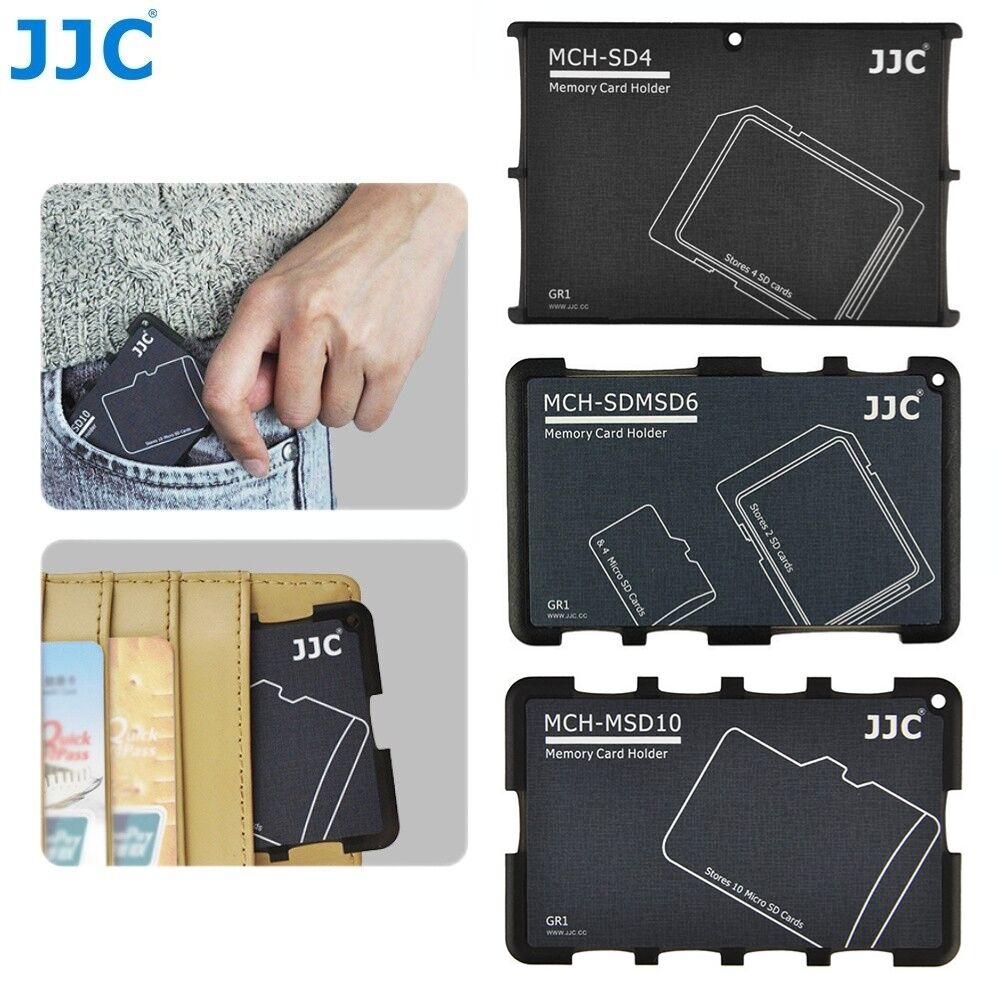 JJC Ultra Thin Memory Card Case SD MicroSD Card Holder TF Card Organizer Wallet Storage Box, Credit Card Size for SD MSD TF Cards ราคา 146 บาท*ส่งฟรี