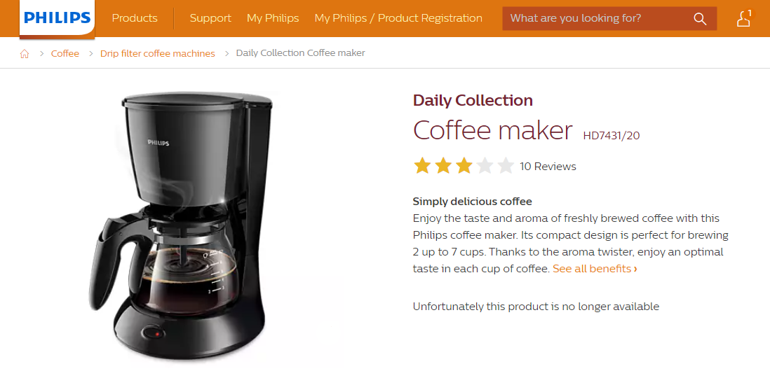 Philips HD7432/20 Compact Daily 