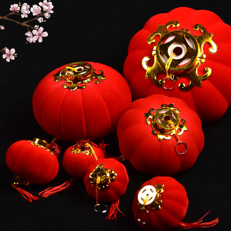 20/30pcs nhỏ đổ xô đỏ đèn lồng wedding party trang trí nội thất tự làm món quà thủ công truyền thống trung quốc nhựa đèn lồng năm mới trang trí nội thất