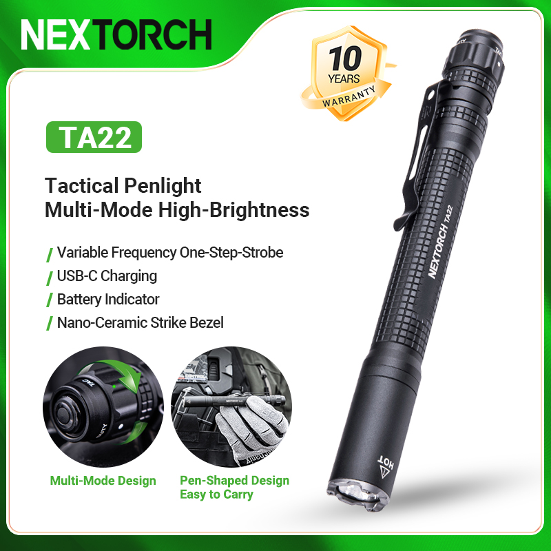 NEXTORCH TA22 Tactical EDC Flashlight 850 Lumens Penlight Rechargeable Pen Flashlight Waterproof Flashlight ราคา 2,434 บาท*ส่งฟรี