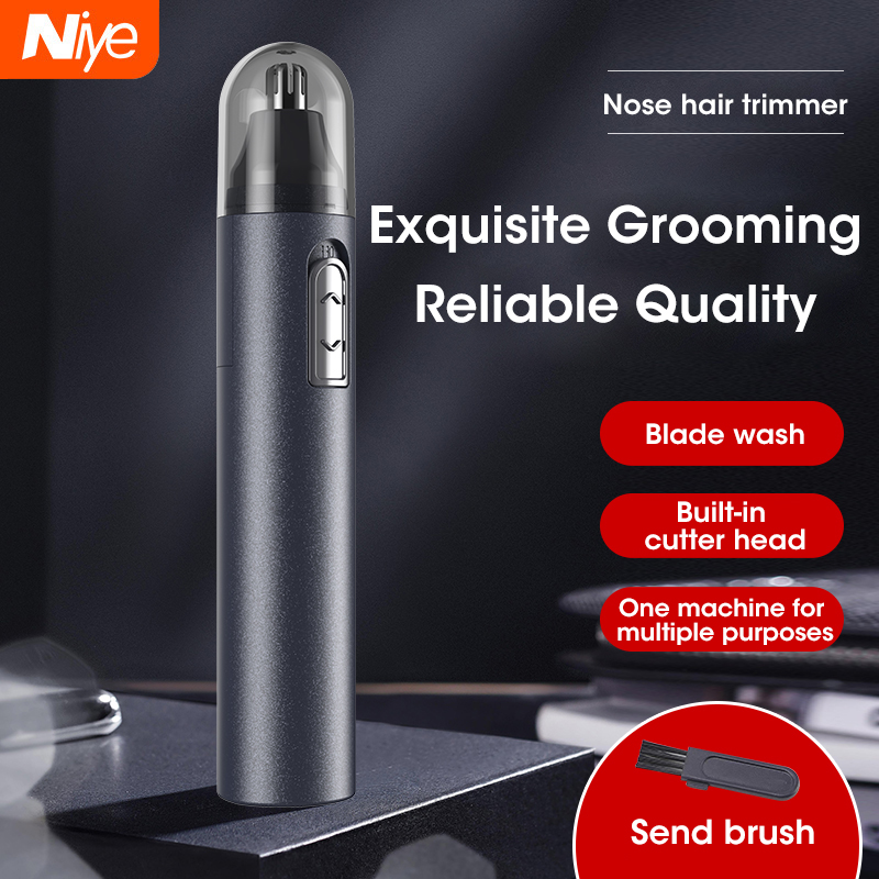 Niye Máy Tỉa Lông Mũi Pin Tông Đơ Cho Mũi Và Tai Tóc Kim Loại Máy Cạo Râu Máy cạo râu điện Cắt Mũi Tóc Cho Phụ Nữ Và Nam Giới