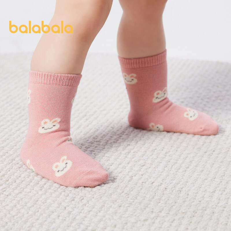 balabala Baby socks boys girls mid-calf socks elastic thickened warm dinosaur cotton socks spring autumn five pairs of package ราคา 214 บาท*ส่งฟรี