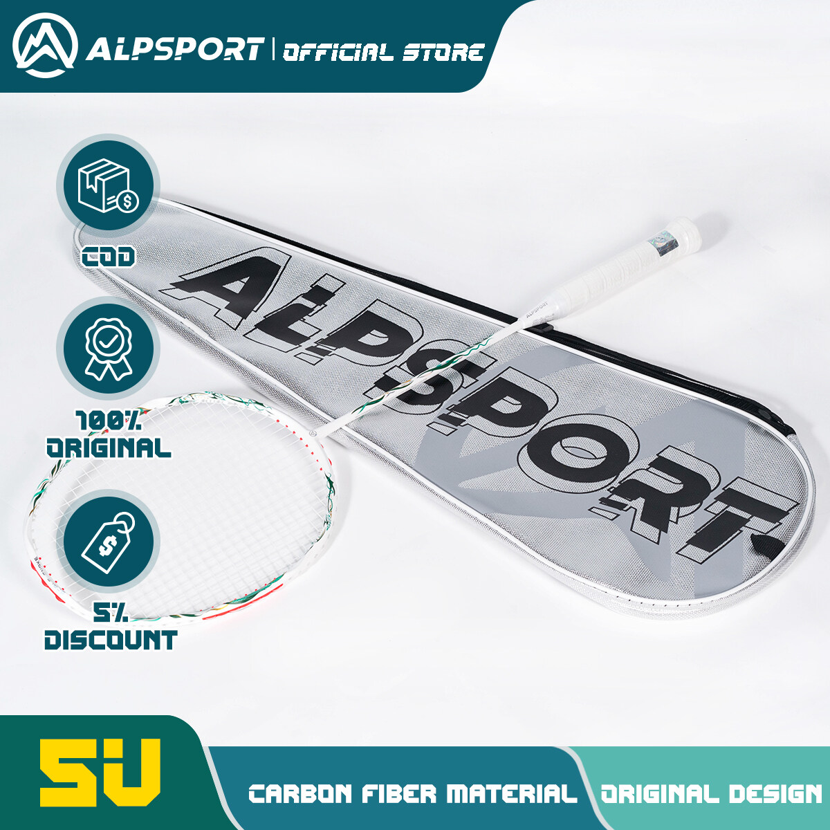 ALP V5 Scale Snake Max 30lbs 5U G6 Wave khung 100% chính hãng nguyên bản Vợt cầu lông sợi cacbon nhẹ