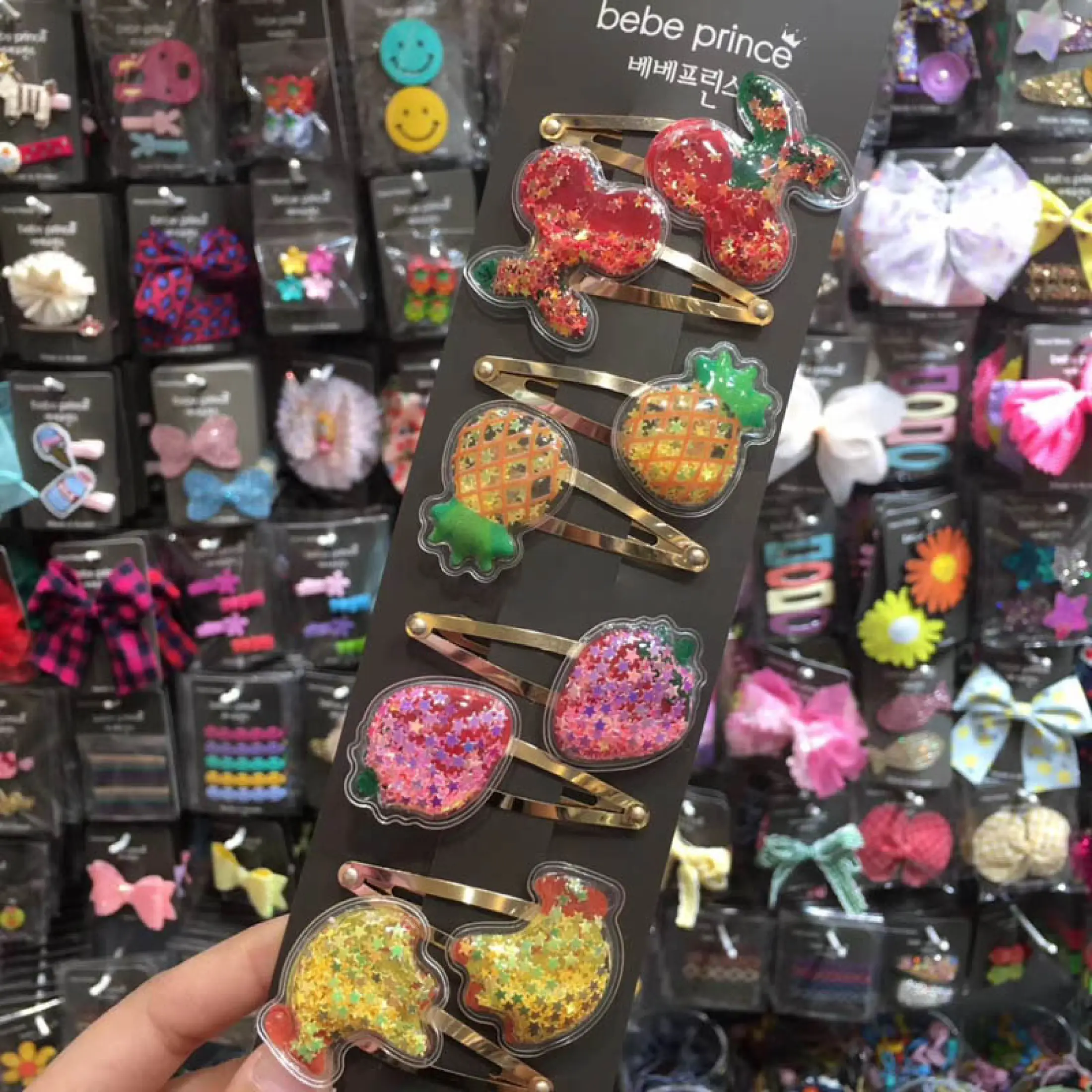 Imported From South Korea Bebe Prince Flashing Stars Fruit Barrettes Little Girl Cute Side Clip Hair Ornaments Set Lazada Singapore