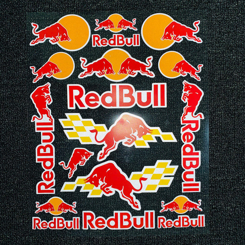 Redbull Xe Đạp Phản Quang Tia Laser Cầu Vồng Mũ Bảo Hiểm Xe Máy Moto Xe Đạp Sticker Decal tạo kiểu c