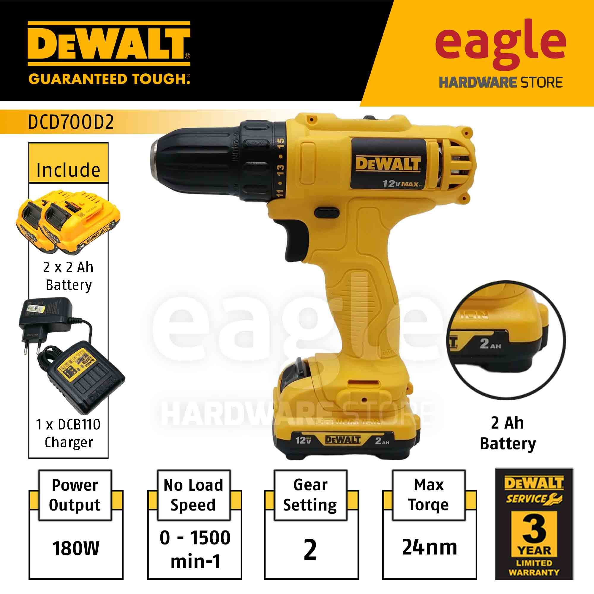 Dewalt cordless drill 12 best sale volt battery