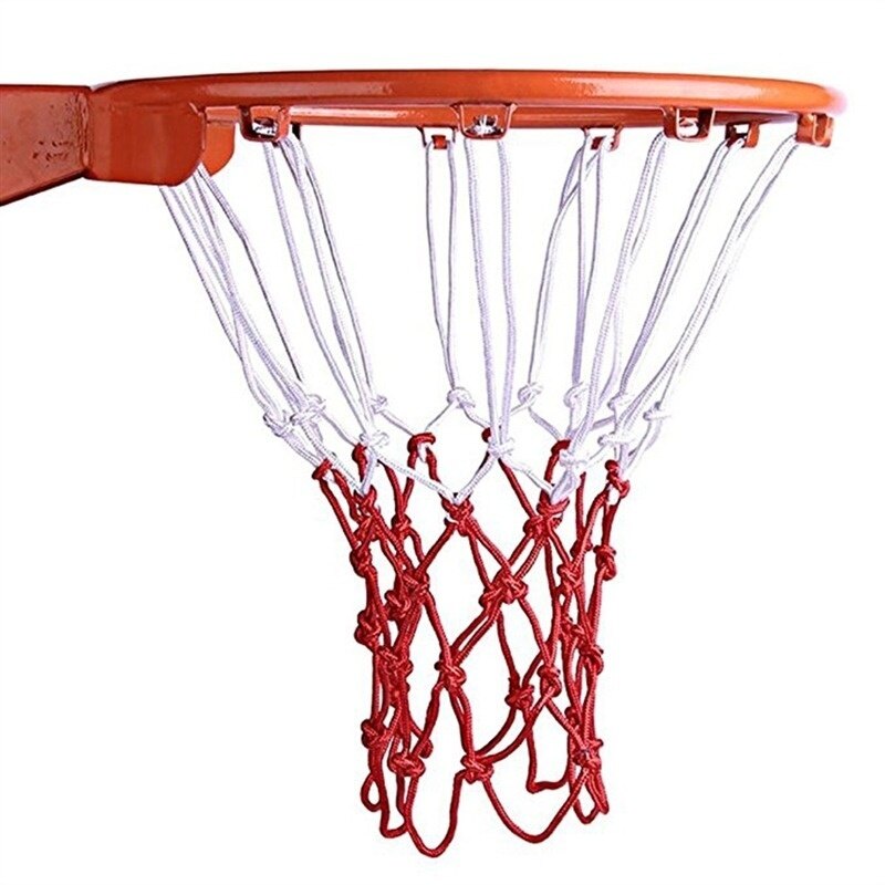red white blue basketball net