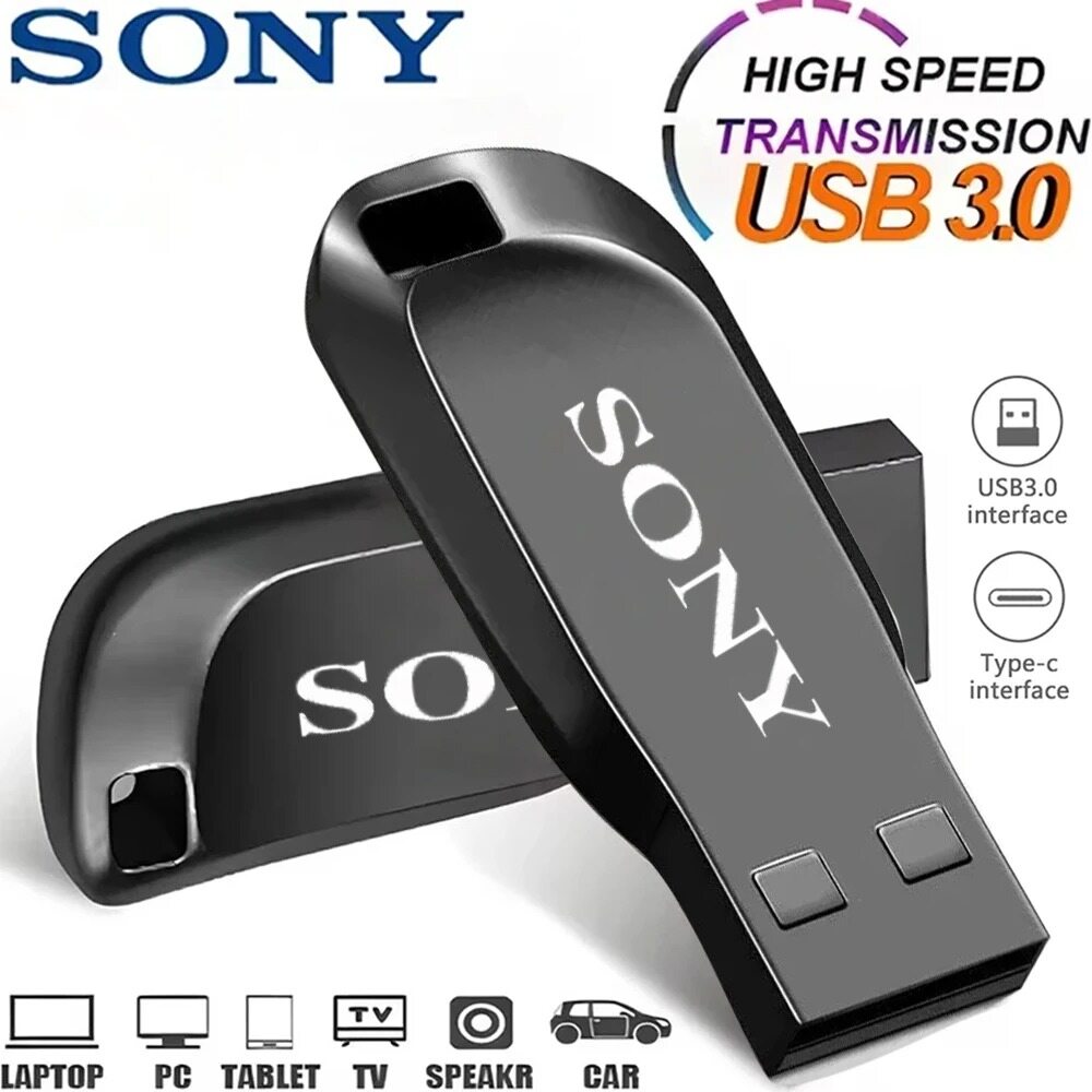 Sony 2TB USB 3.0 Pen Drive 1TB 512GB High Speed Transfer Metal SSD Pendrive CLE Notebook USB Flash Drive Stick ราคา 159 บาท*ส่งฟรี