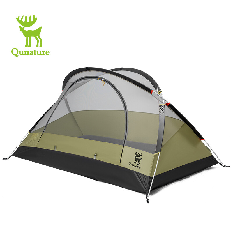 Qunature X-Shaped Outdoor Tent Waterproof Double-layer Aluminum Pole Folding Portable Hiking Putdoor Lightweight Camping ราคา 6,019 บาท*ส่งฟรี