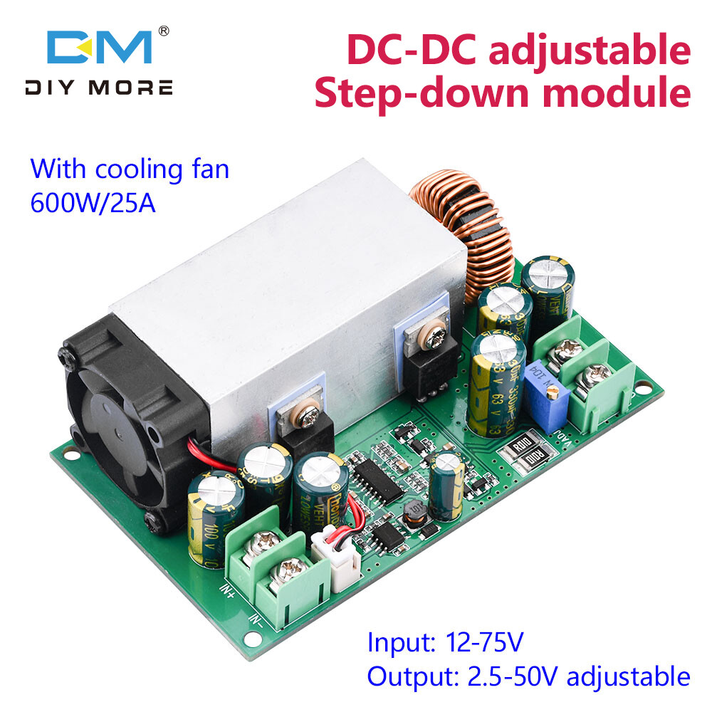  diymore DC-DC Bo Mạch Chuyển Đổi Mô-đun Giảm Điện Áp DC 12V-75V Đến 5-48V 25A Có Thể Điều Chỉnh Bước Điện Áp Bộ Chuyển Đổi Giảm 