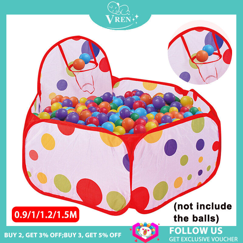 VREN Play House Lều Đồ Chơi Ngoài Trời Quà Tặng Cho Trẻ Em Lều Chơi Bóng Đại Dương Cho Trẻ Em Lâu Đài Có Bóng Rổ Cho Trẻ Em Có Bể Bơi Đồ Chơi Sân Chơi Bóng Đại Dương Trong Nhà Ngoài Trời Cho Trẻ Em