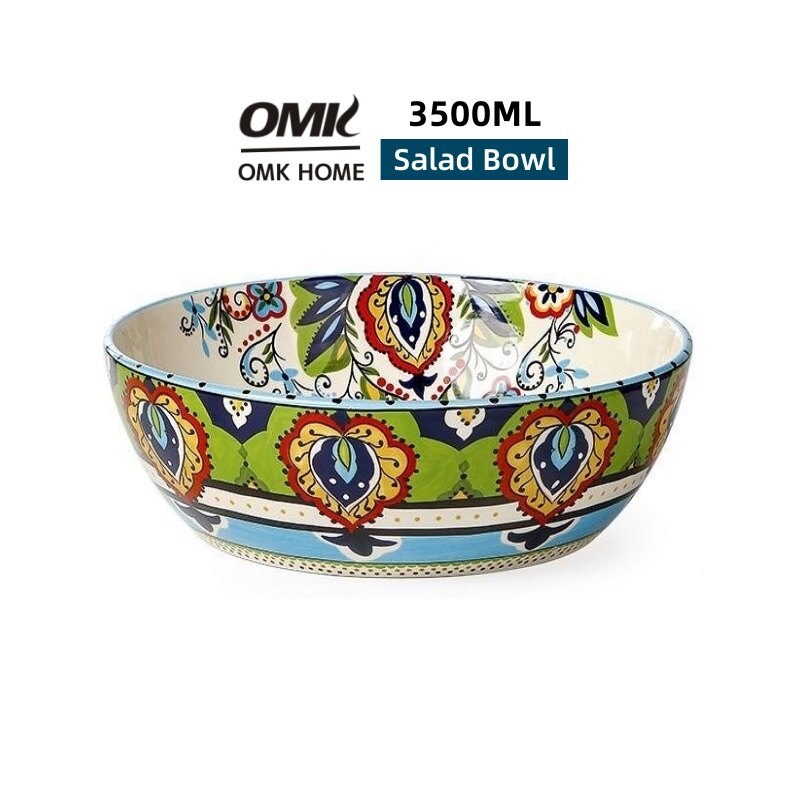 OMK Green Luca Series Ceramic 3500ML Serving Bowls Fruit salad bowl ราคา 1,064 บาท*ส่งฟรี
