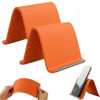(Local Seller) KEBETEME Portable Foldable Silicone Phone Holder Flexible Bendable Rollable Desktop Tablet Laptop Stand Creative Adjustable Universal Lazy Bracket for Travel Office Bed
