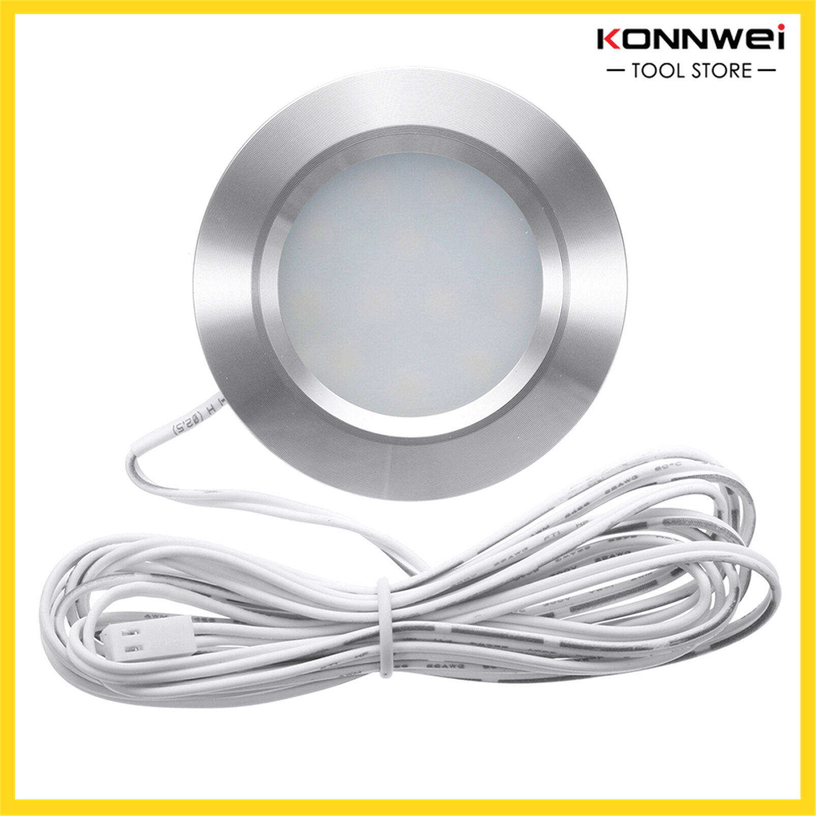 Recessed 12LED RV Boat Recessed Ceiling Light 12V L-ed Lights Round Shape Ultra-Thin Camper Interior Lighting Small Downlight with Cable ราคา 175 บาท*ส่งฟรี