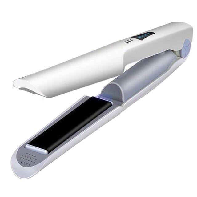 Gambar Usb Charging Curler Hair Straightener Tool Mini Wireless Cordless Flat Iron Curling Iron
