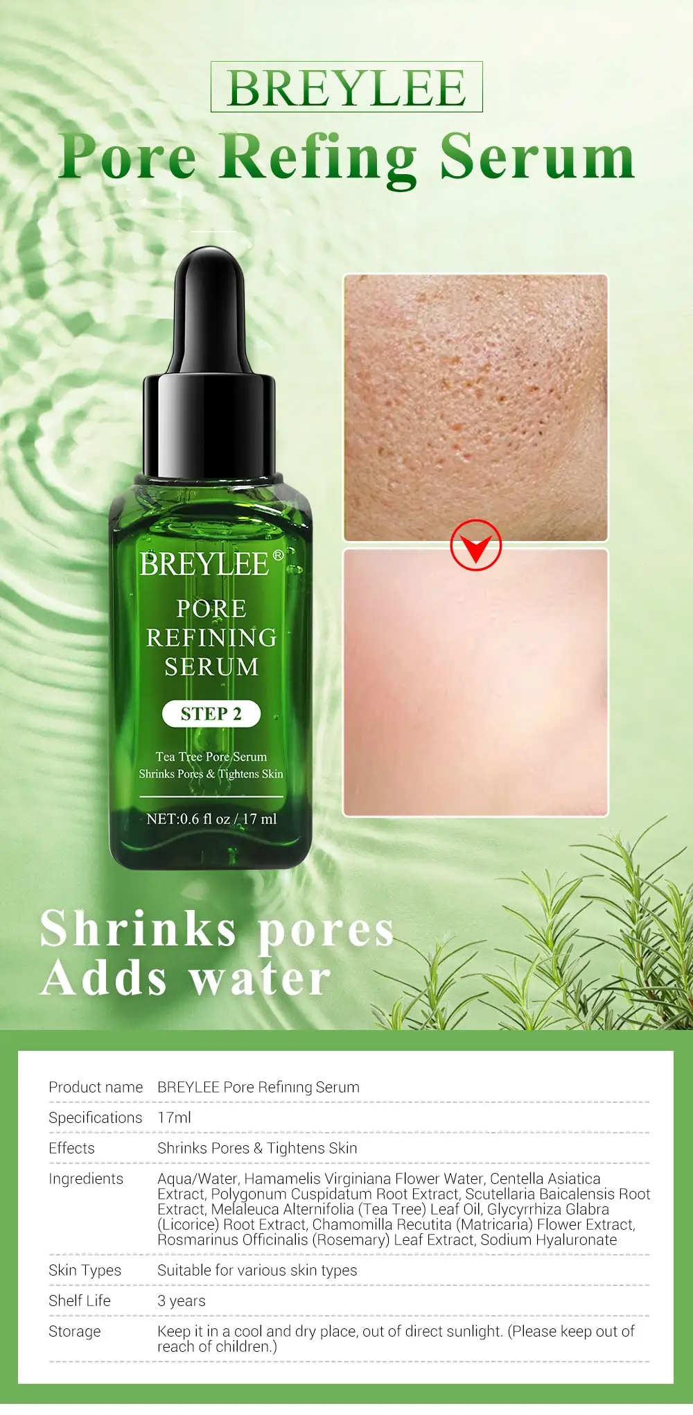 serum pore refining