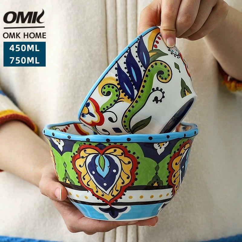 Loạt luca xanh omk bát gốm 450ml và 750ml