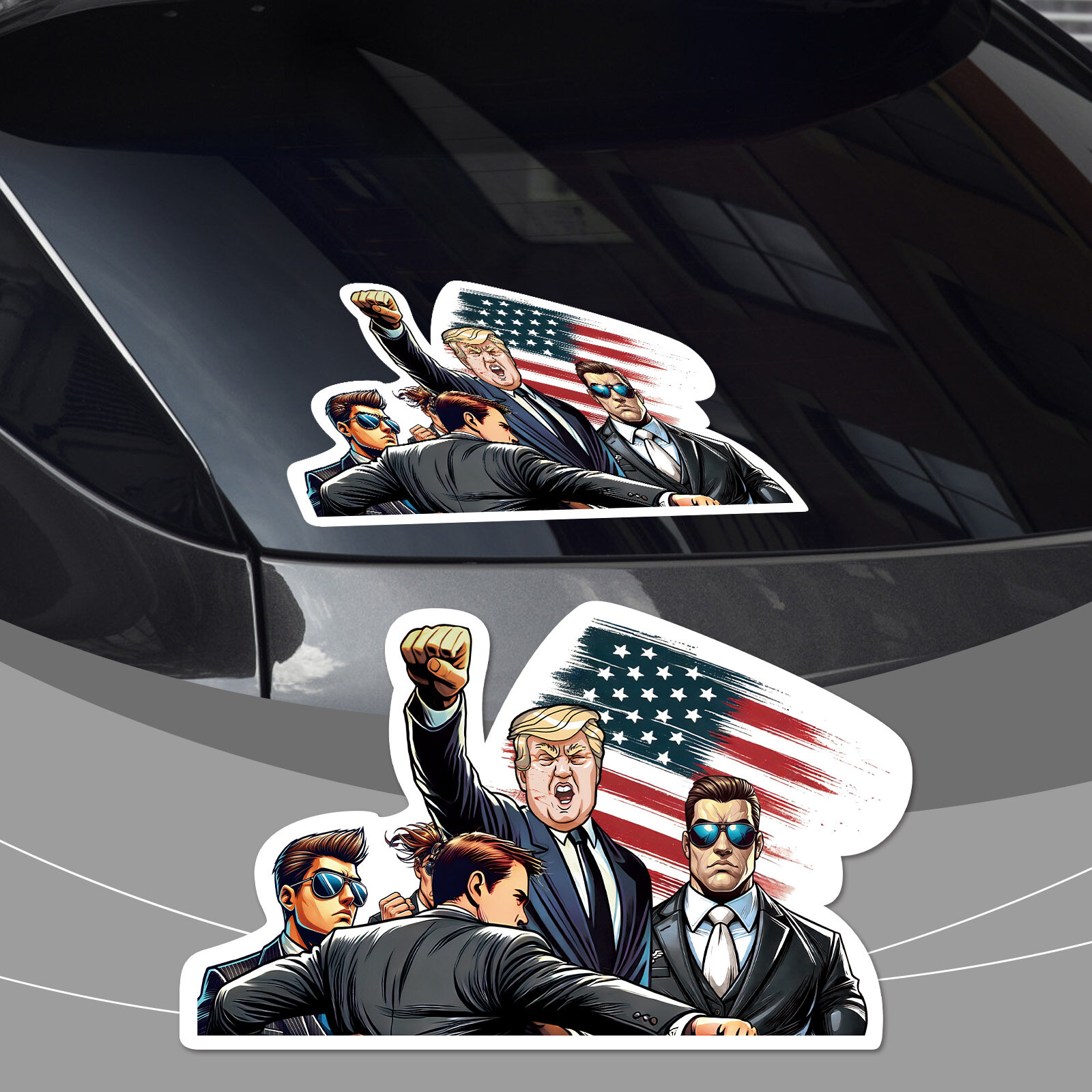 Jaysuing American Trump Stickers Funny Graffiti Decals Laptop Guitar Skateboard Luggage Waterproof Stickers 2024 Decals President Trump Fight for America Waterproof Stickers Strong sticker Waterproof bumper car sticker ราคา 156 บาท*ส่งฟรี