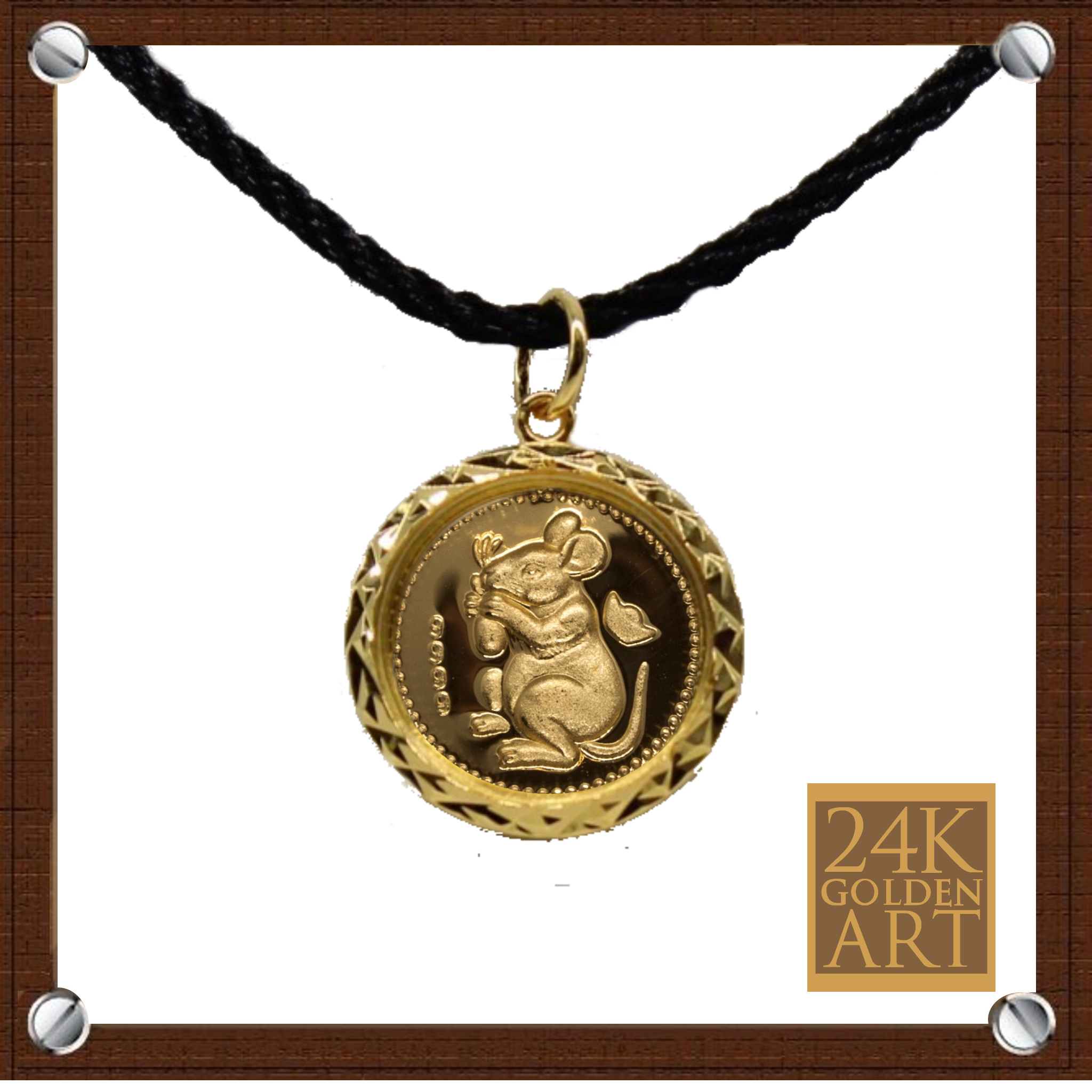 Pig Pendant 24K Gold Foil Chinese Zodiac Pig Pendant Lazada