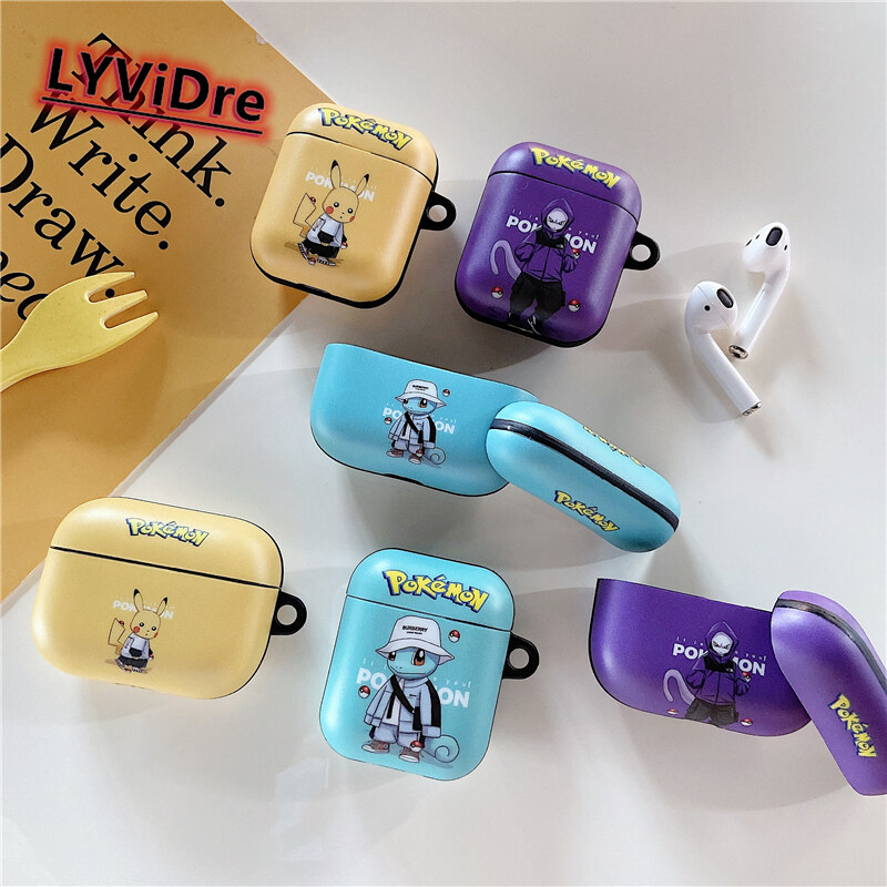 Quả Cầu Pokemon Pikachu Vẽ Tranh LYViDre Trường Hợp Quái Vật Nhỏ Túi Bọc Hộp Sạc Tai Nghe Không Dây Ốp Bảo Vệ Mềm Cho Apple AirPods Pro Vỏ AirPods 3 2 1