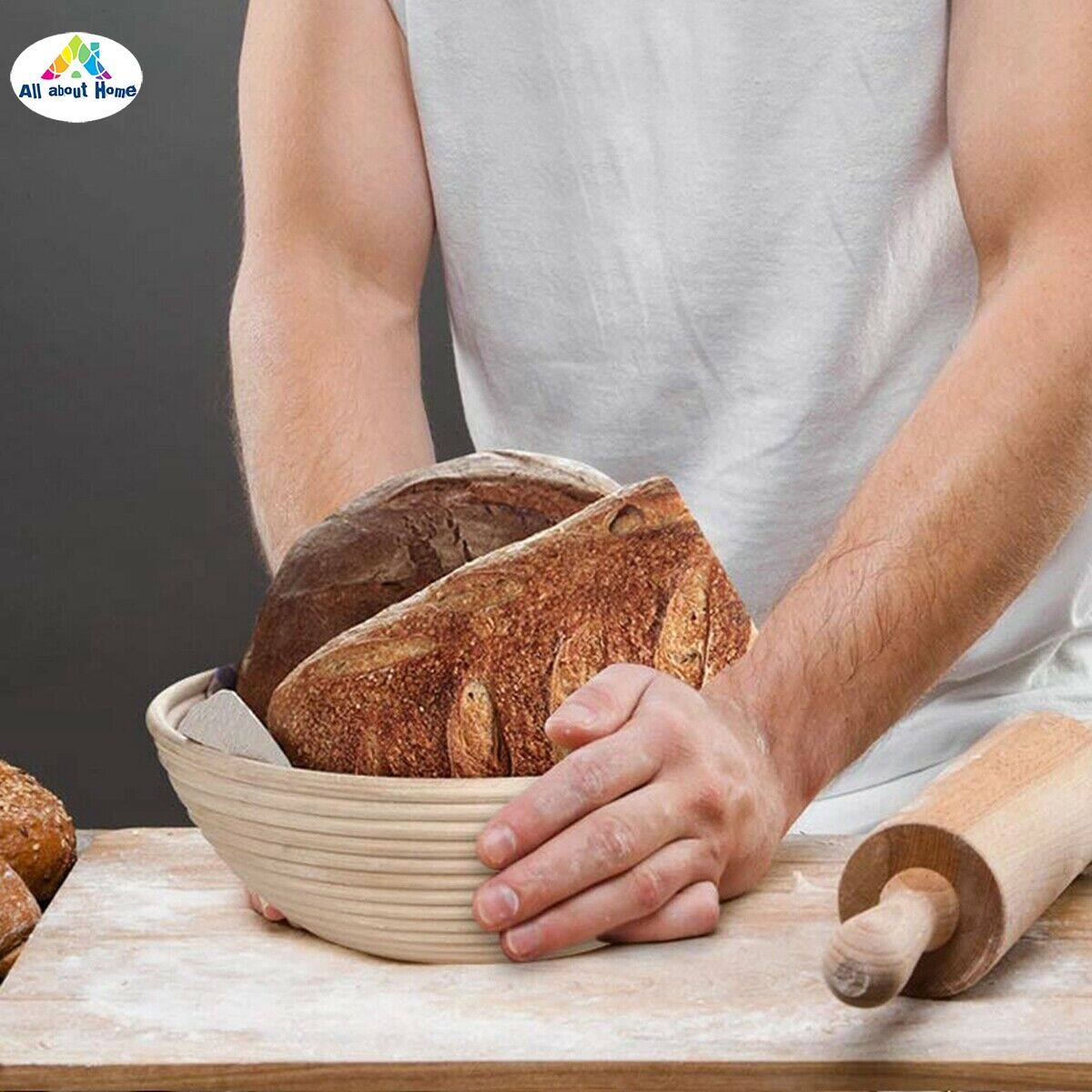 ABH Rổ Banneton Tròn Rổ Mây Ủ Bột Bánh Mì, Để Nướng Tại Nhà
