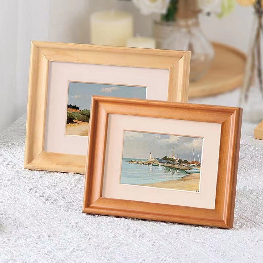 Bàn bi lắc bắc âu gỗ đặc treo tường khung ảnh khung poto sáng tạo 3r 4r 5r 8r a4 khung ảnh cổ điển trang chủ trang trí tường
