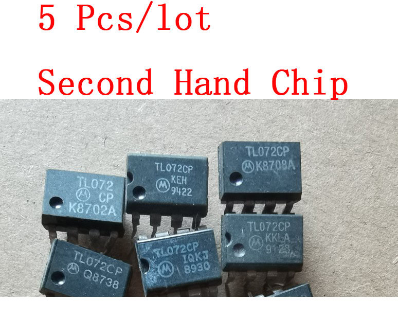 5 cái/lốc thứ hai tay tl072cp tl072c acp kép op amp inline dip