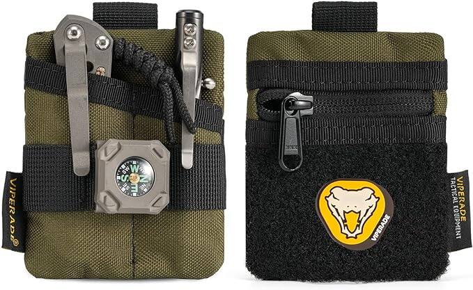 VIPERADE VE13 Mini EDC Pouch, Small Pocket Organizer with DIY Patches Area