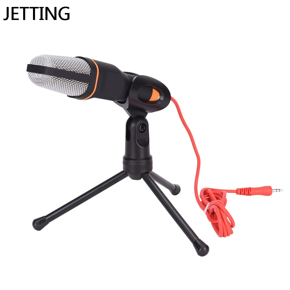 3.5mm Condenser Voice Studio Recording Podcast Microphone With Stand Holder Mikrafone For Computer Pc Notebook Laptop